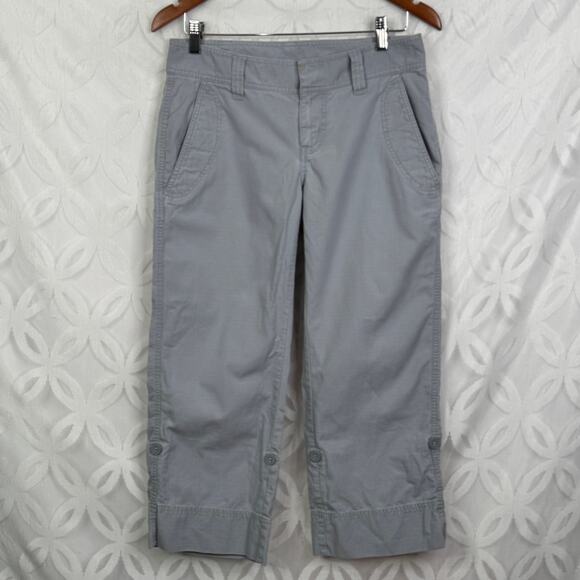 5 for $25| The North Face Cropped Hiking Activewear Gray Cotton Pants Size 4 - Picture 2 of 8